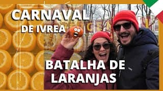 Imagem capa do episódio BATALHA DE LARANJAS: A Loucura do Carnaval de Ivrea!