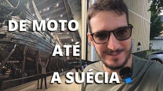 Capa do vídeo CHEGUEI DE MOTO NA SUÉCIA COM CHUVA!